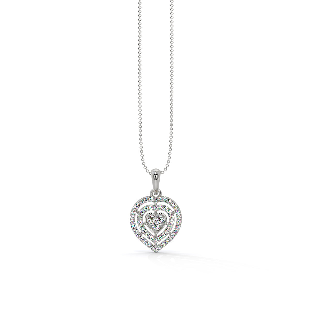 Starlight Diamond Heart Pendant