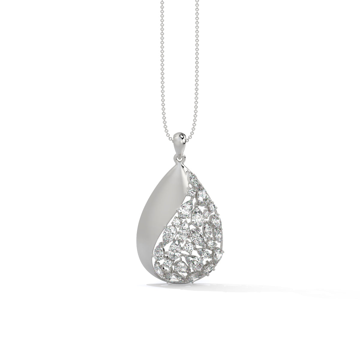 Royal Teardrop Diamond Pendant