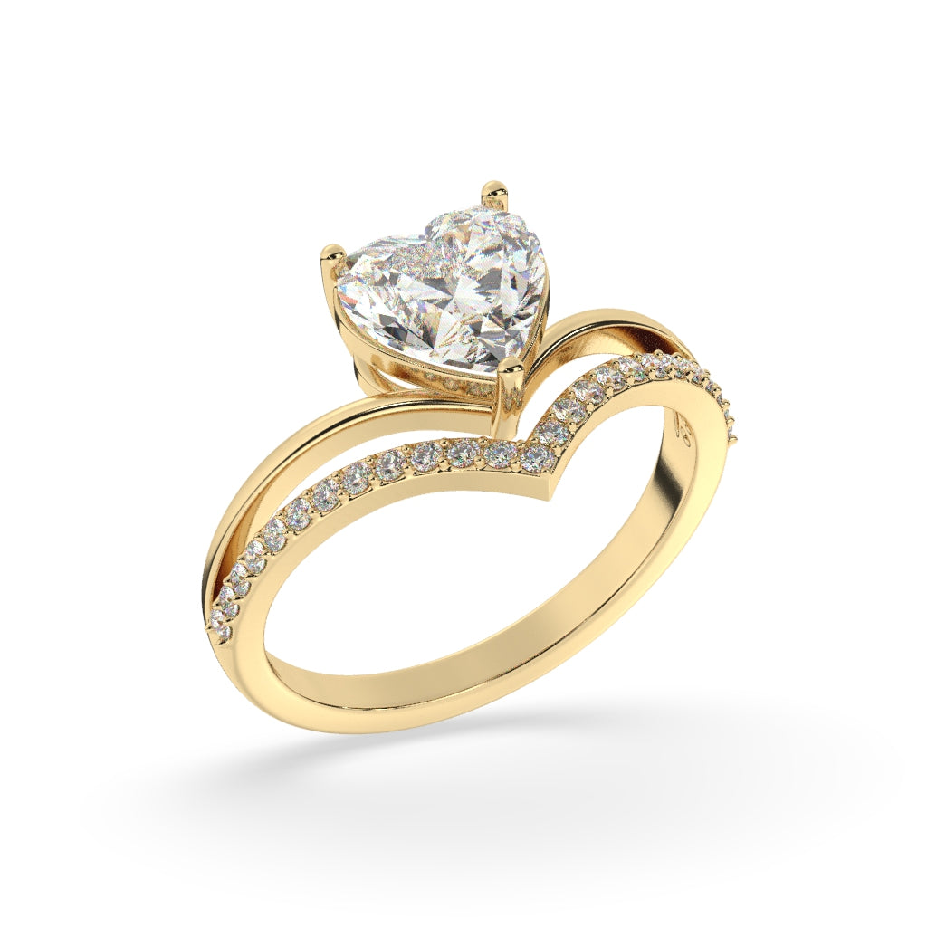 Stunning Heart-Shaped Diamond Ring