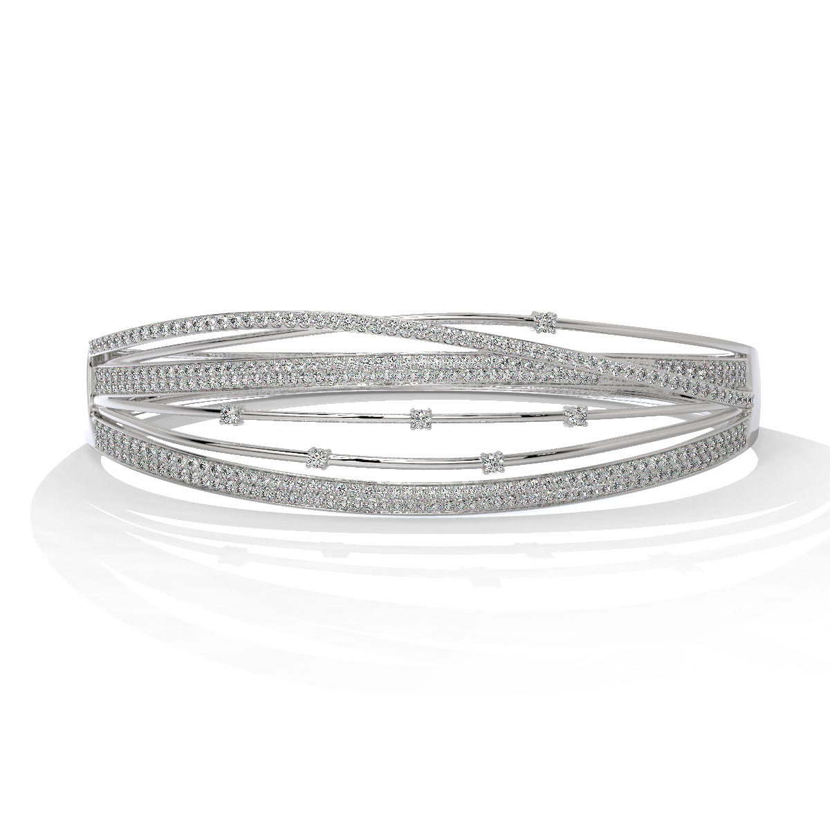 Dazzle Flow Diamond Bangle