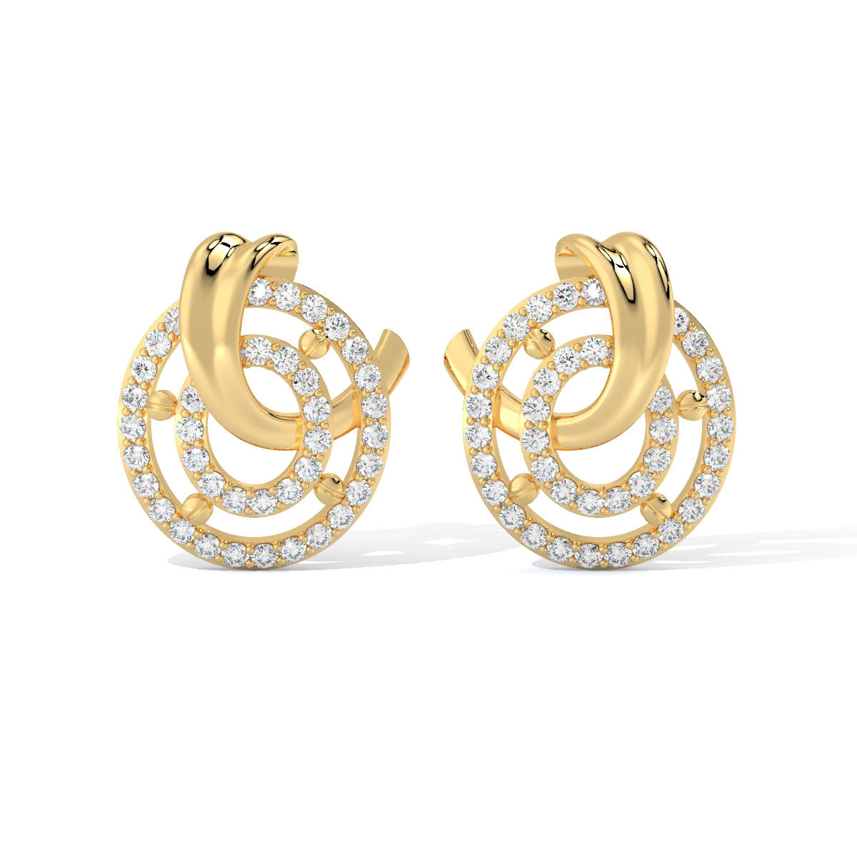 Whirling Grace Diamond Studs