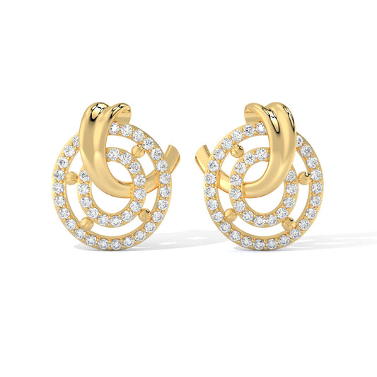 Whirling Grace Diamond Studs