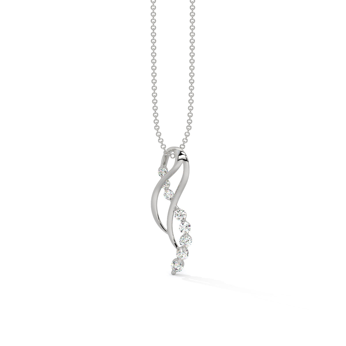 Twisting Diamond Flow Pendant