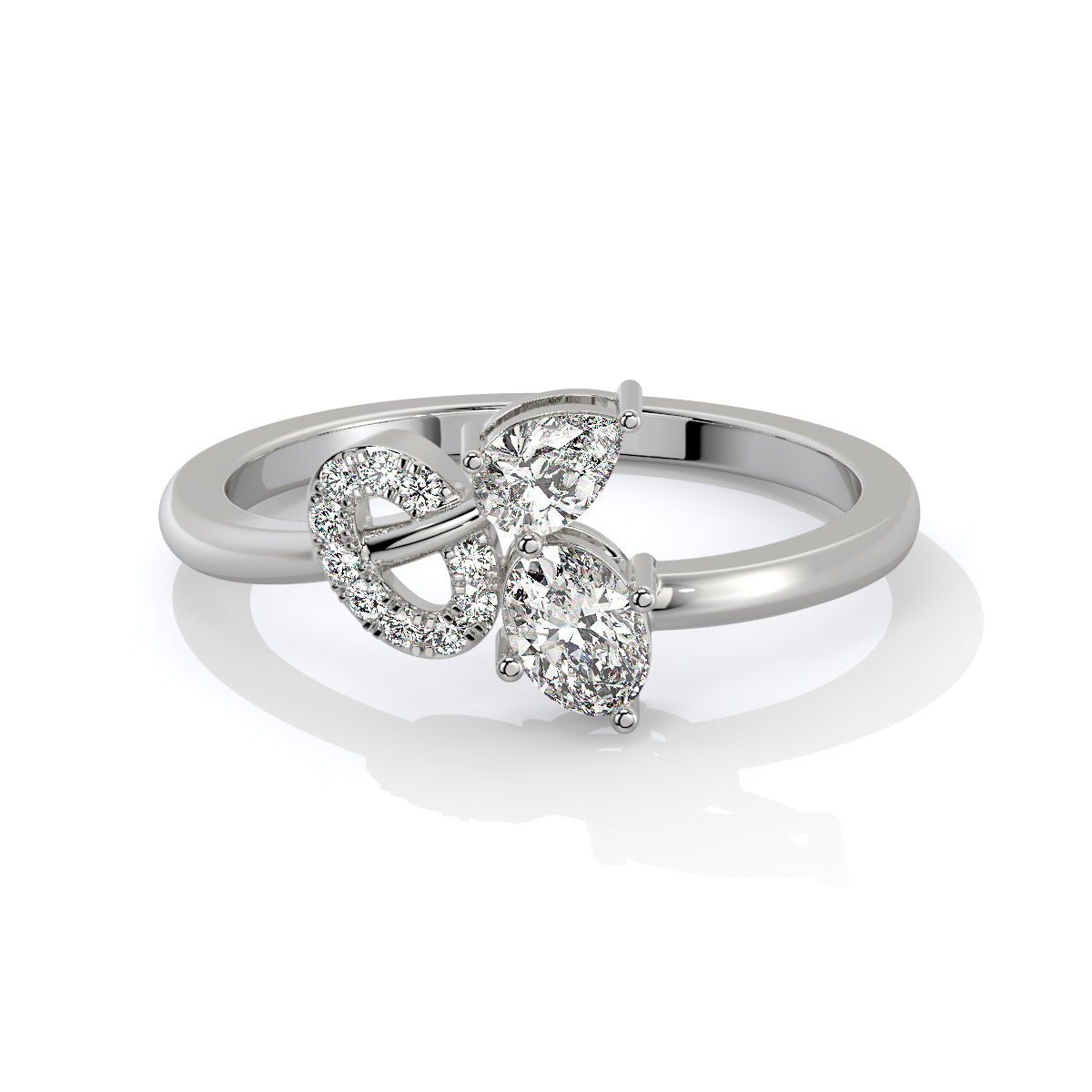 Flora Glint Petal Diamond Ring