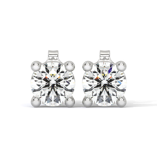 Shining Solitaire Diamond Studs
