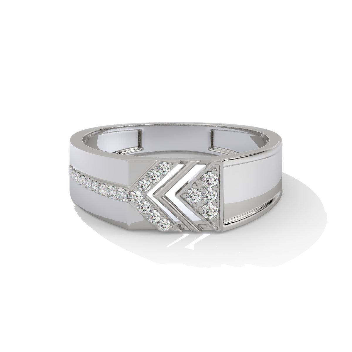 Regal Apex – Dual-Tone Men's Diamond Ring