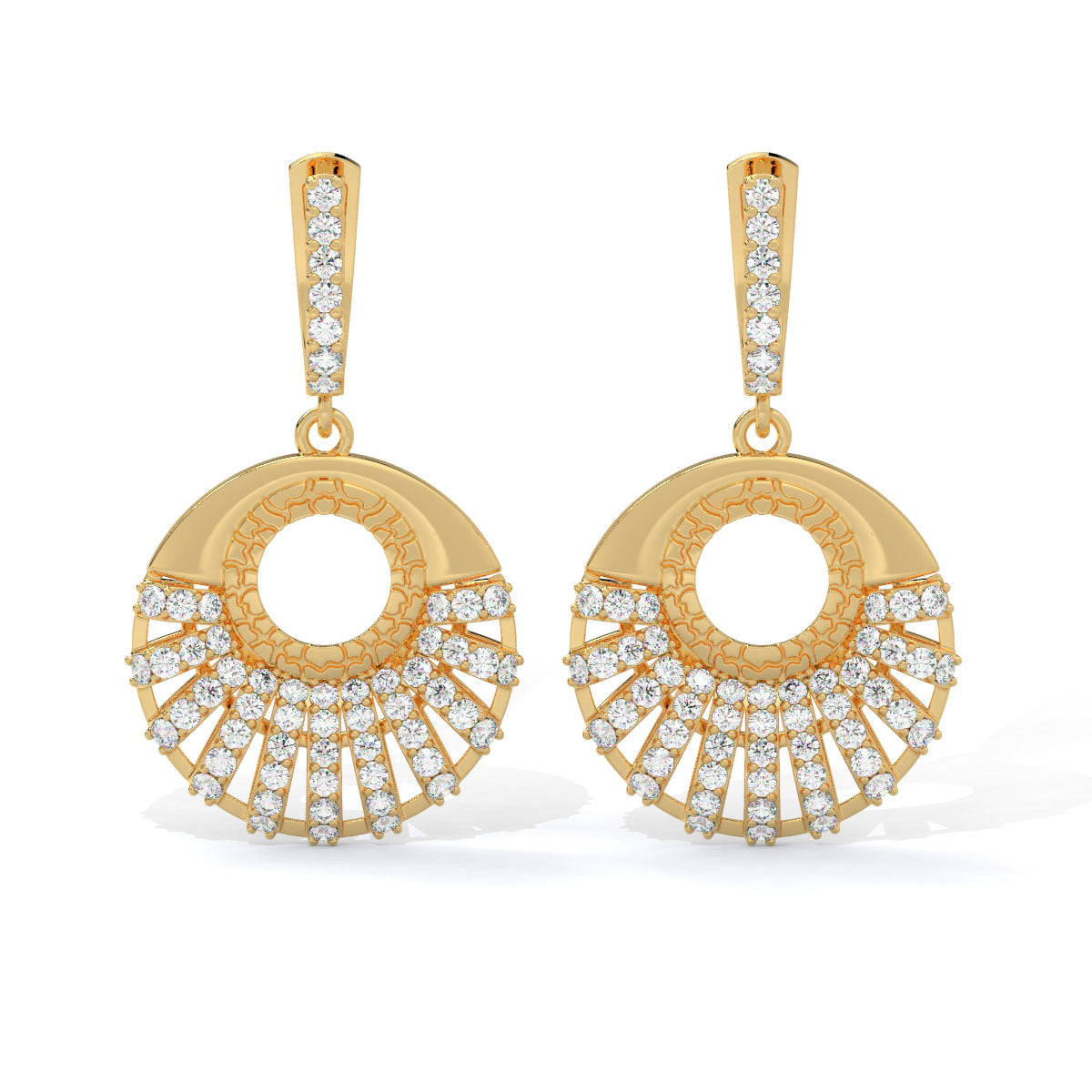 Radiance Sunburst Diamond Danglers