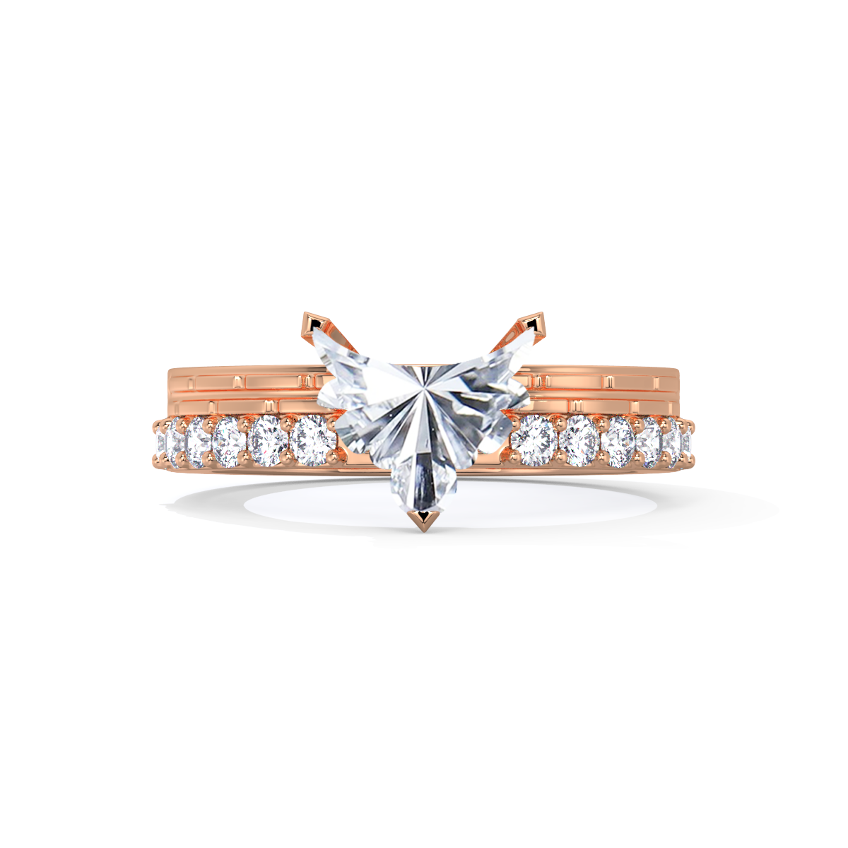 Bull-Cut Diamond Men's Ring