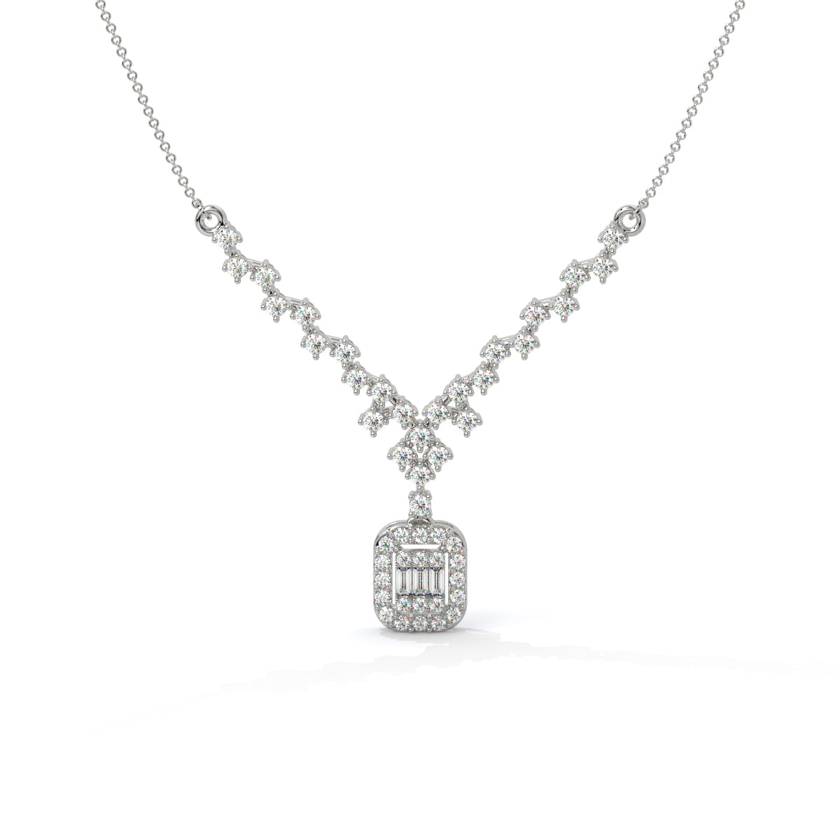 Exquisite Diamond Halo Pendant