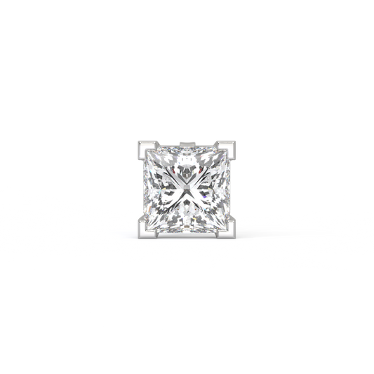 Princess-Cut Men's Diamond Stud