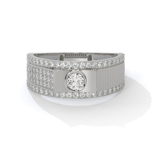 Majestic Zenith – Bold Men's Diamond Ring