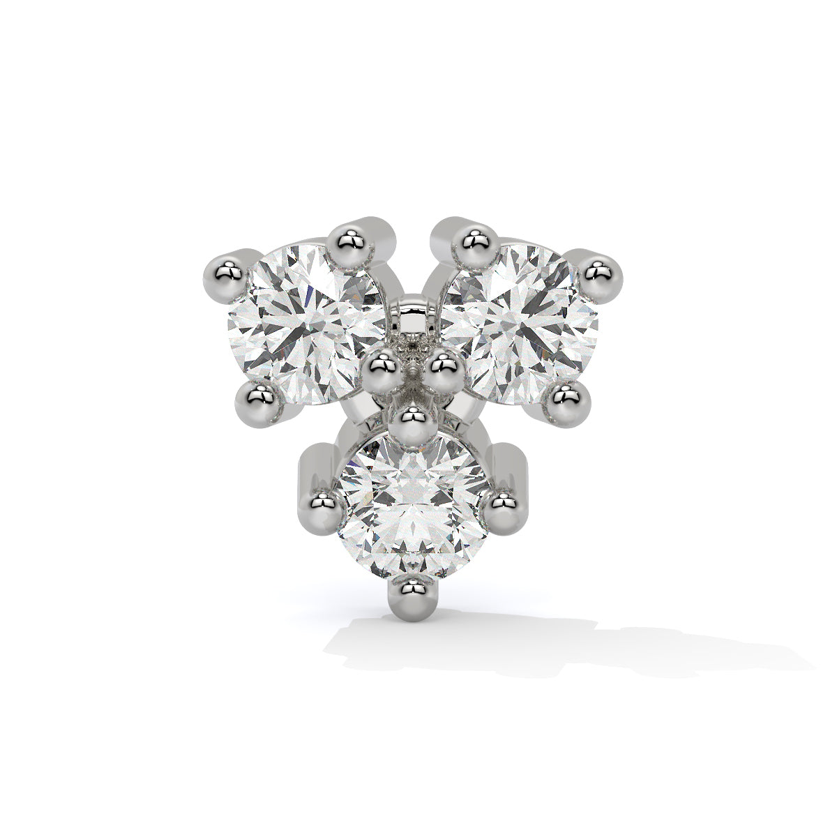 Dazzle Trio Diamond Nose Pin