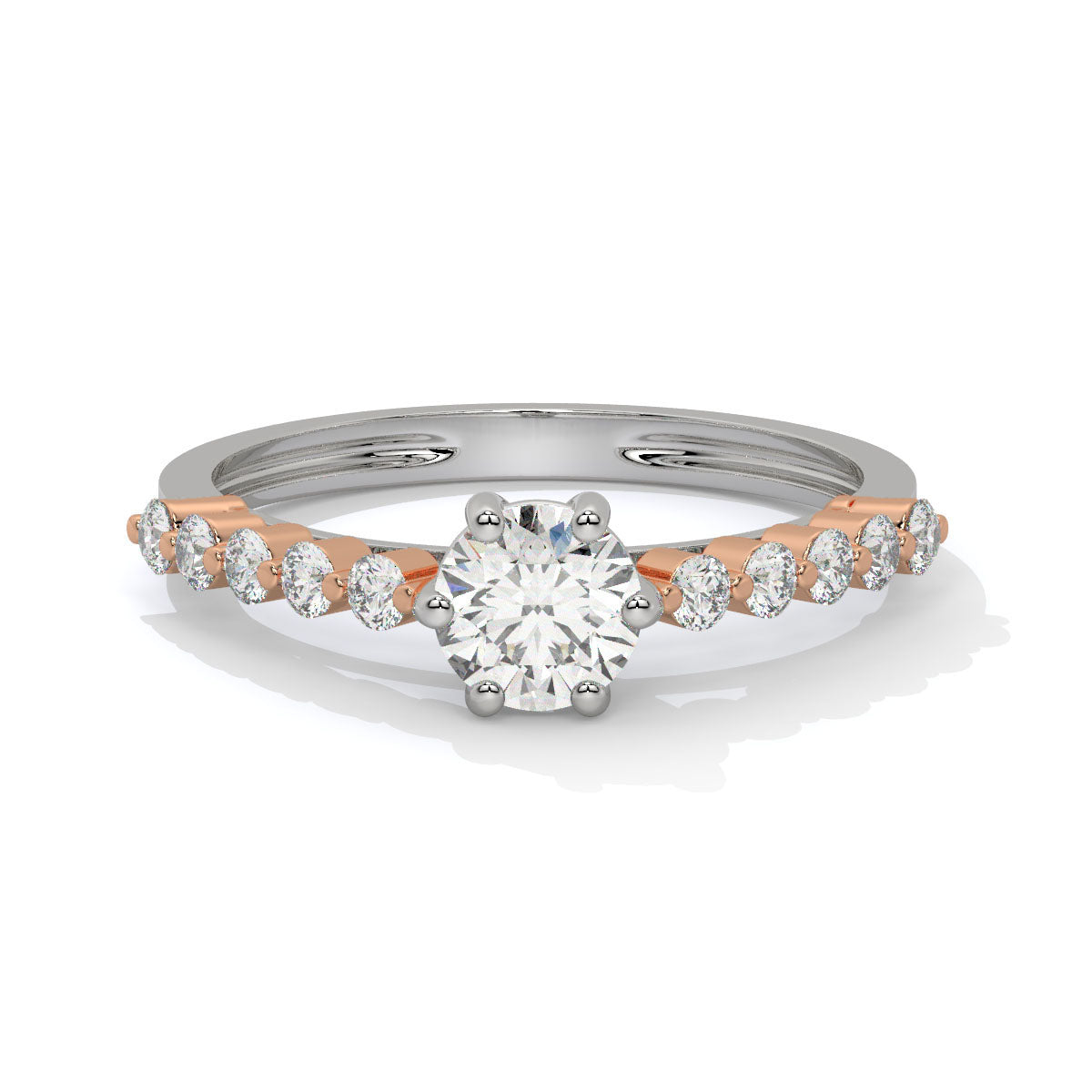 Blush Bloom Dual-Tone Diamond Ring