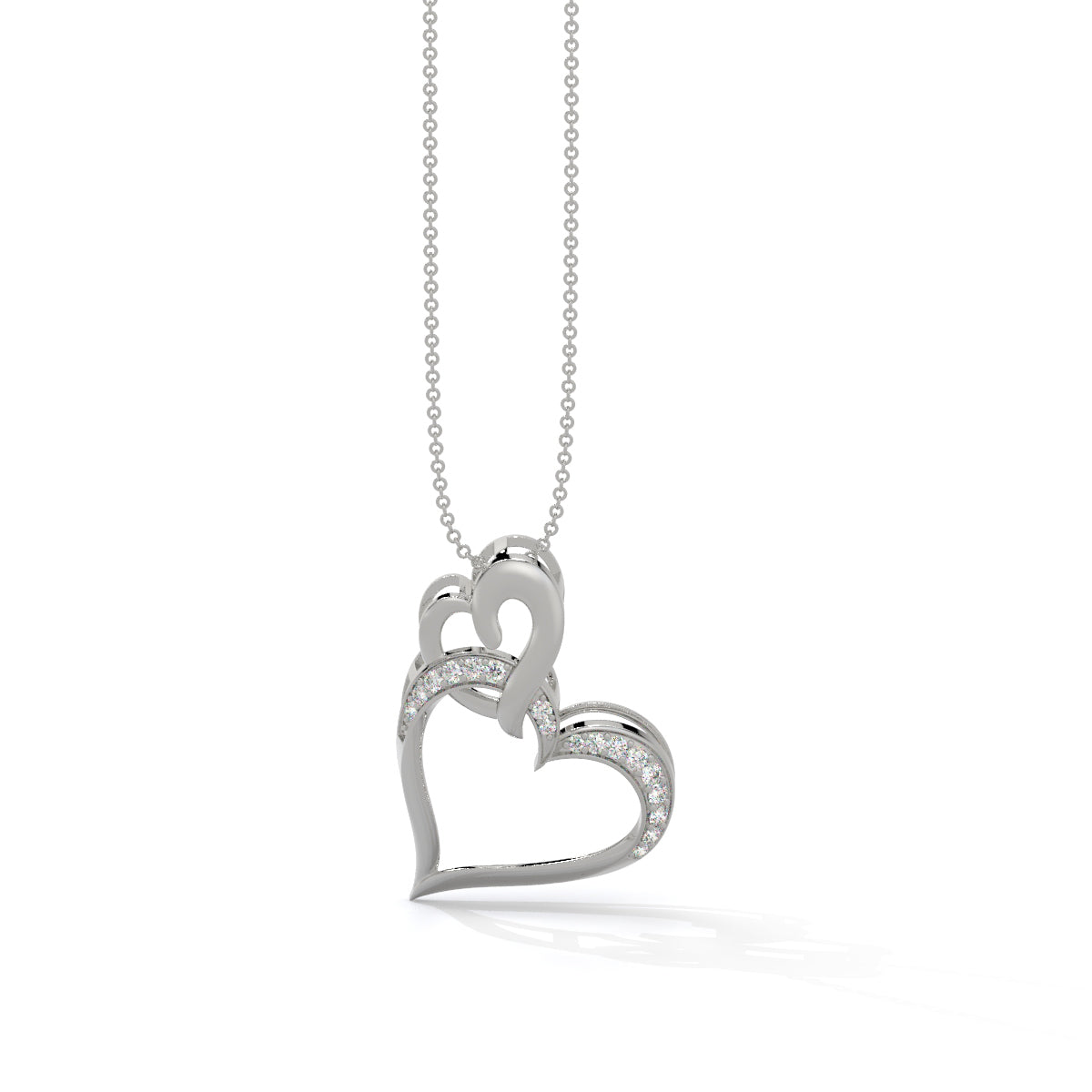 Elegant Heart Diamond Pendant