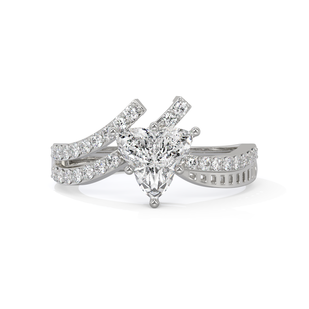 Lotus-Cut Diamond Ring