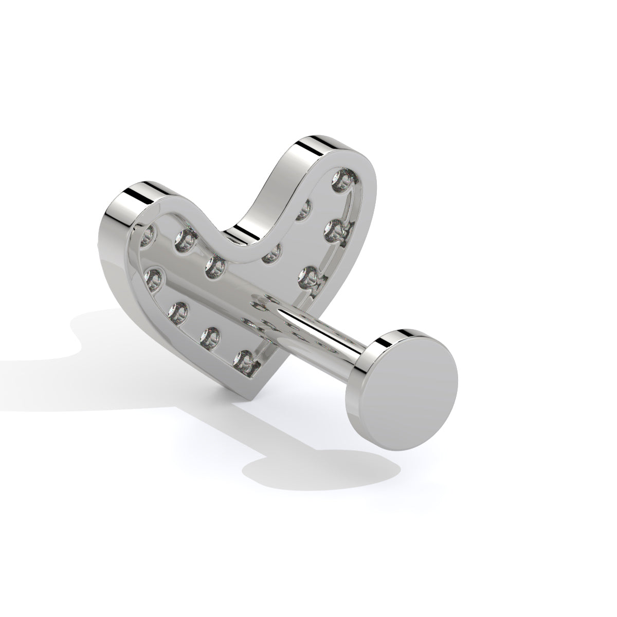 HeartGlow Diamond Nose Pin