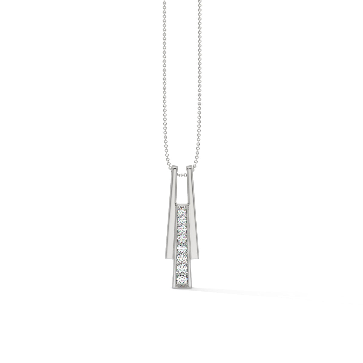 Sleek Elegance Diamond Bar Pendant