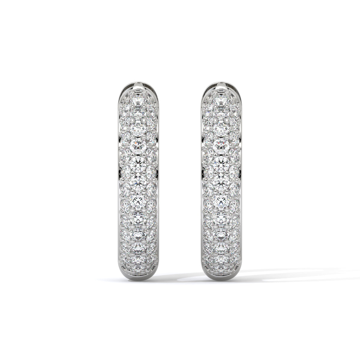 Auric Loop Diamond Hoops