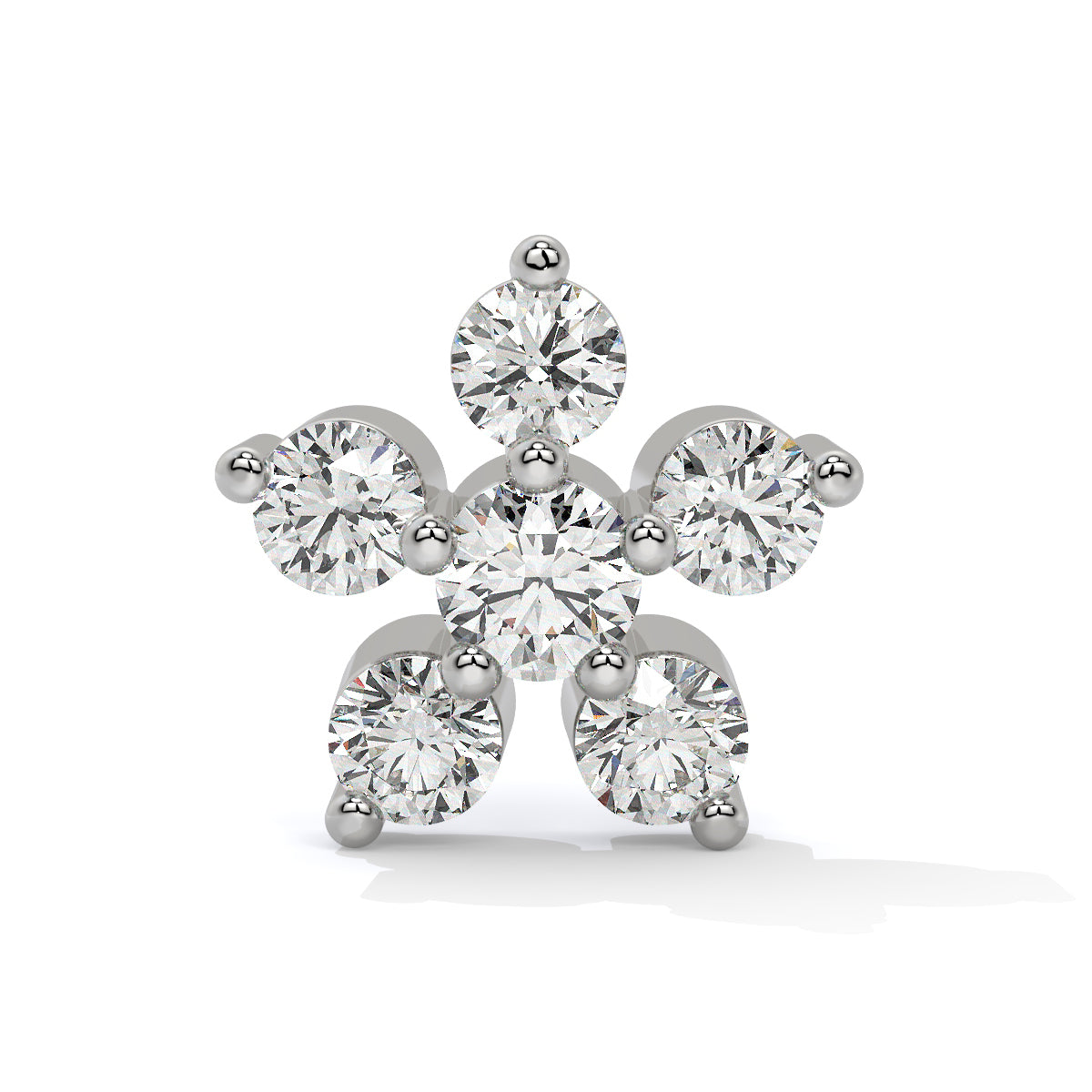 Radiant Starburst Diamond Nose Pin