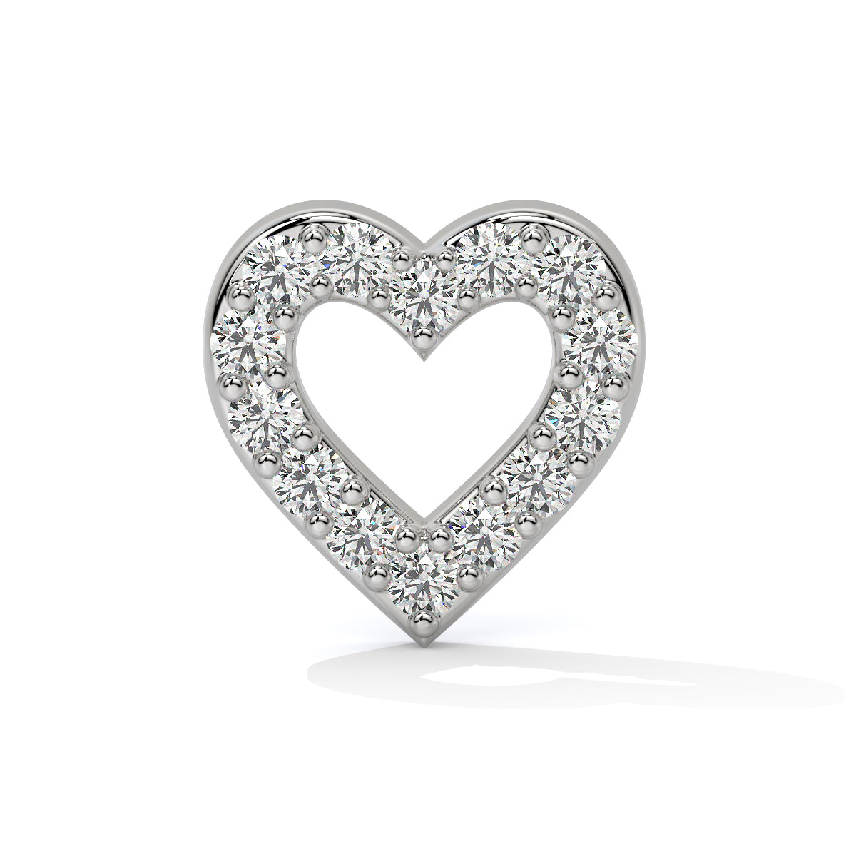 Eternal Love Diamond Heart Nose Pin