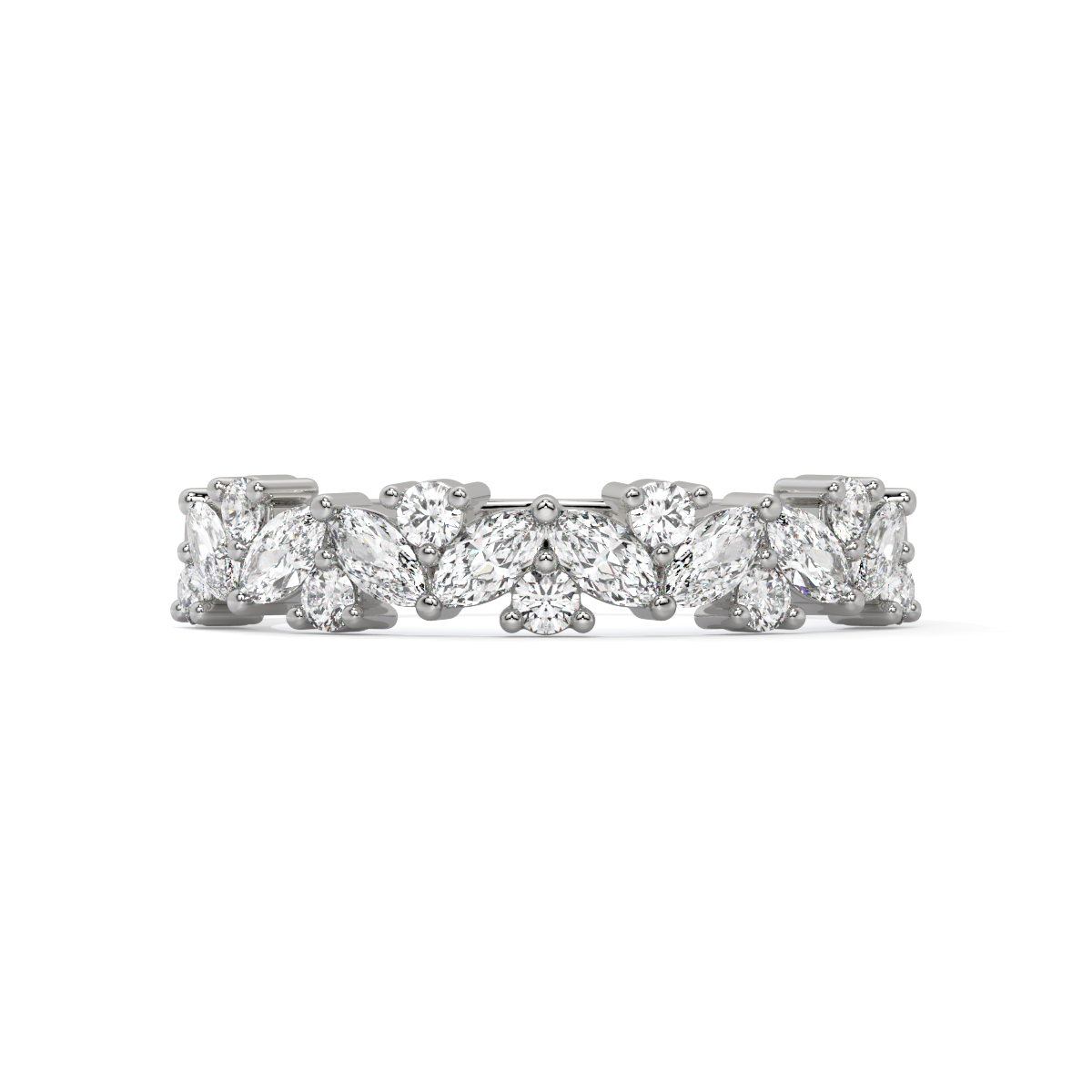 Contour Asymmetrical Diamond Ring