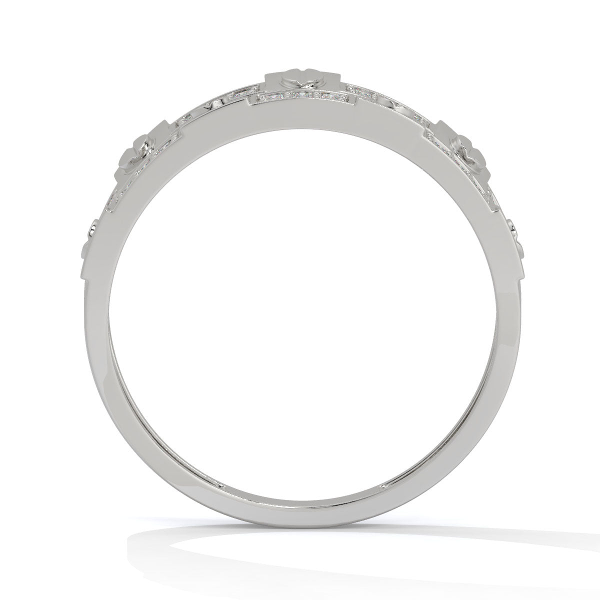 Screw Motif Luxe Dual-Tone Men's Diamond Ring