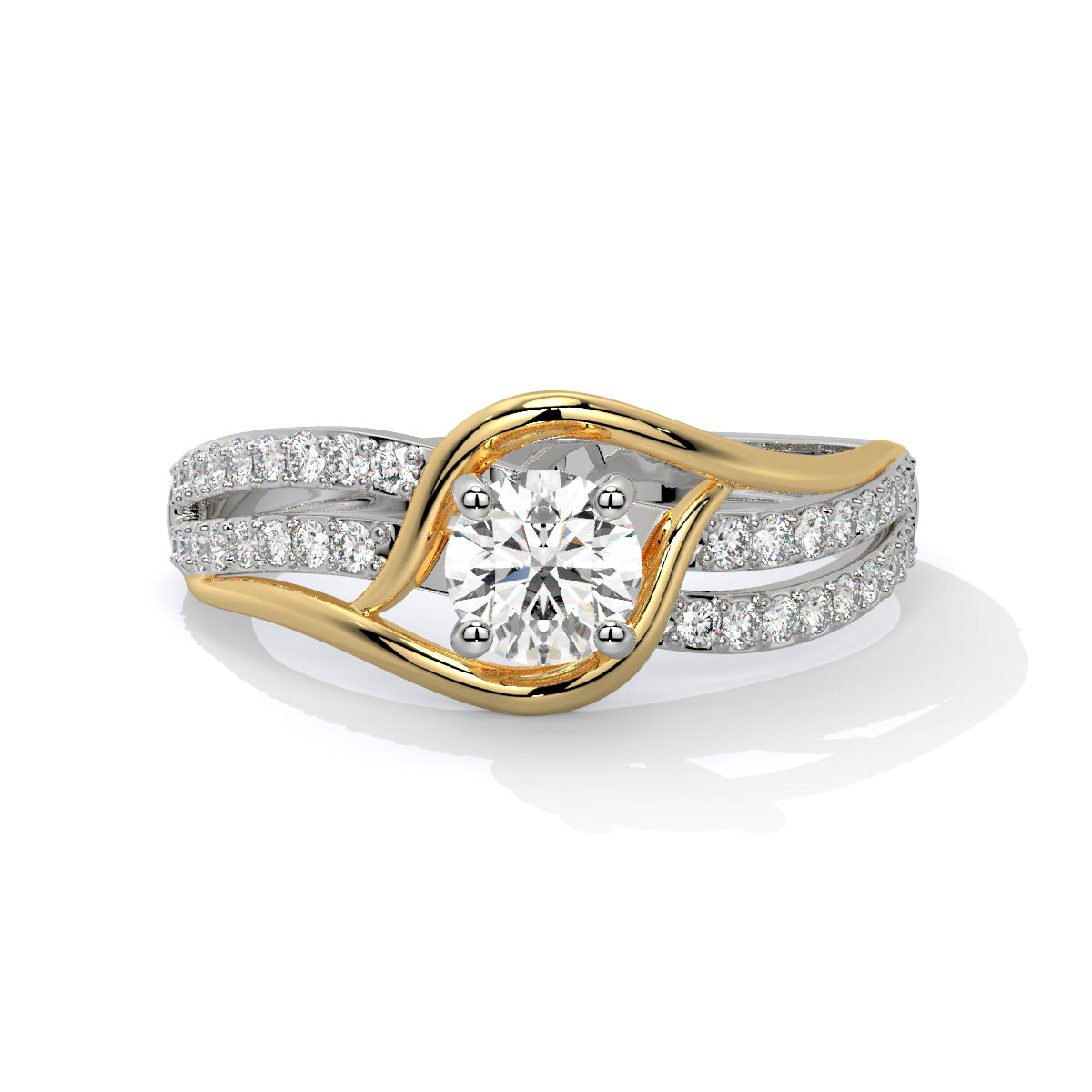 Stunning Two-Tone Diamond Ring