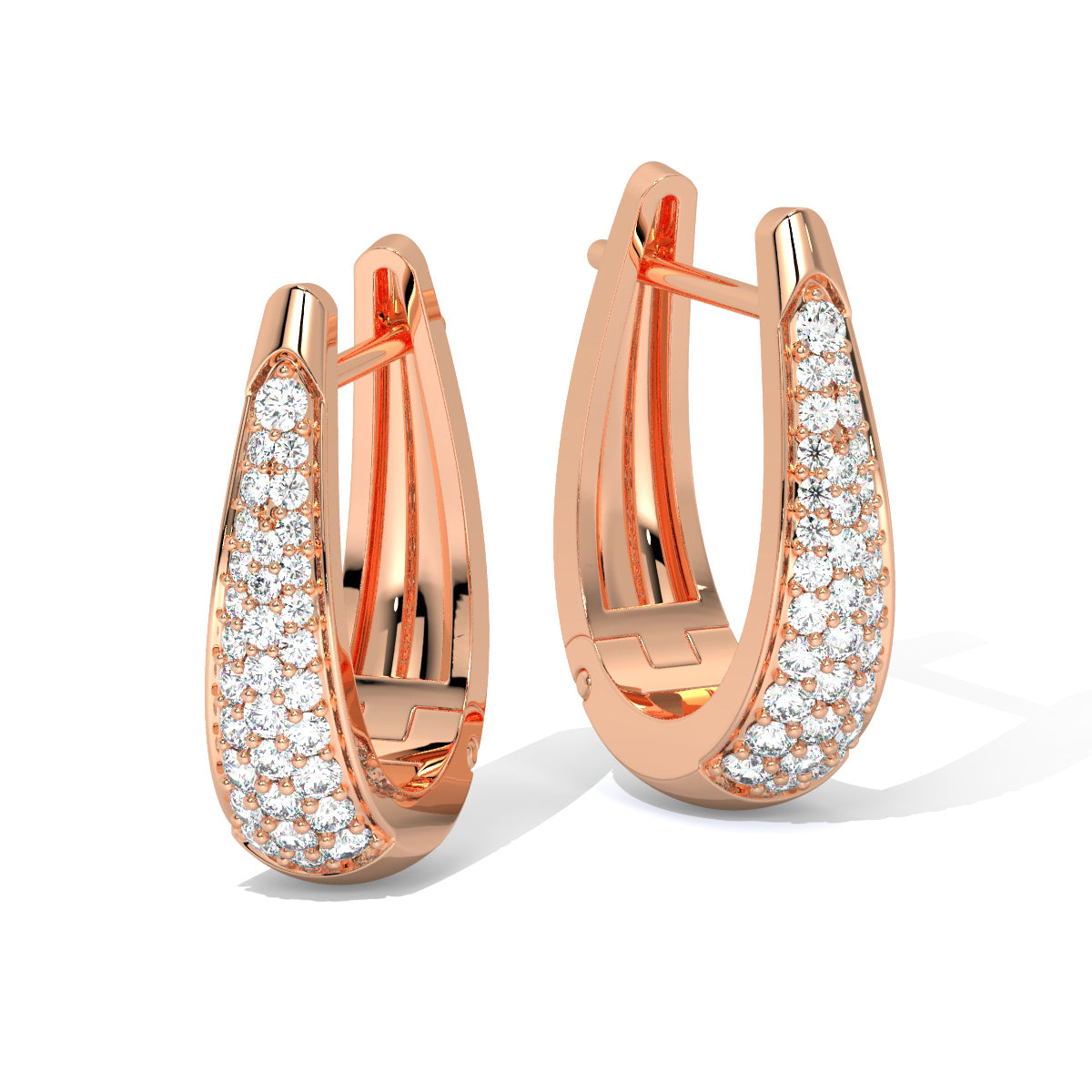 Tapered Diamond Hoops