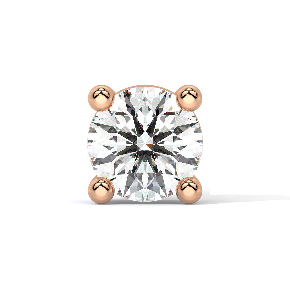 Shining Solitaire Men's Diamond Stud