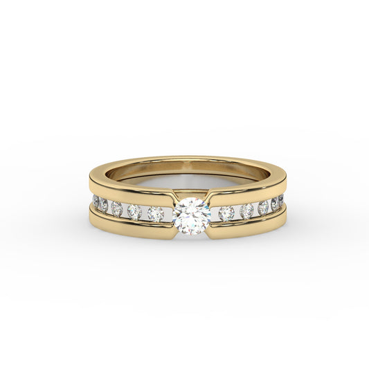 Sparkle Dual Tone Diamond Ring