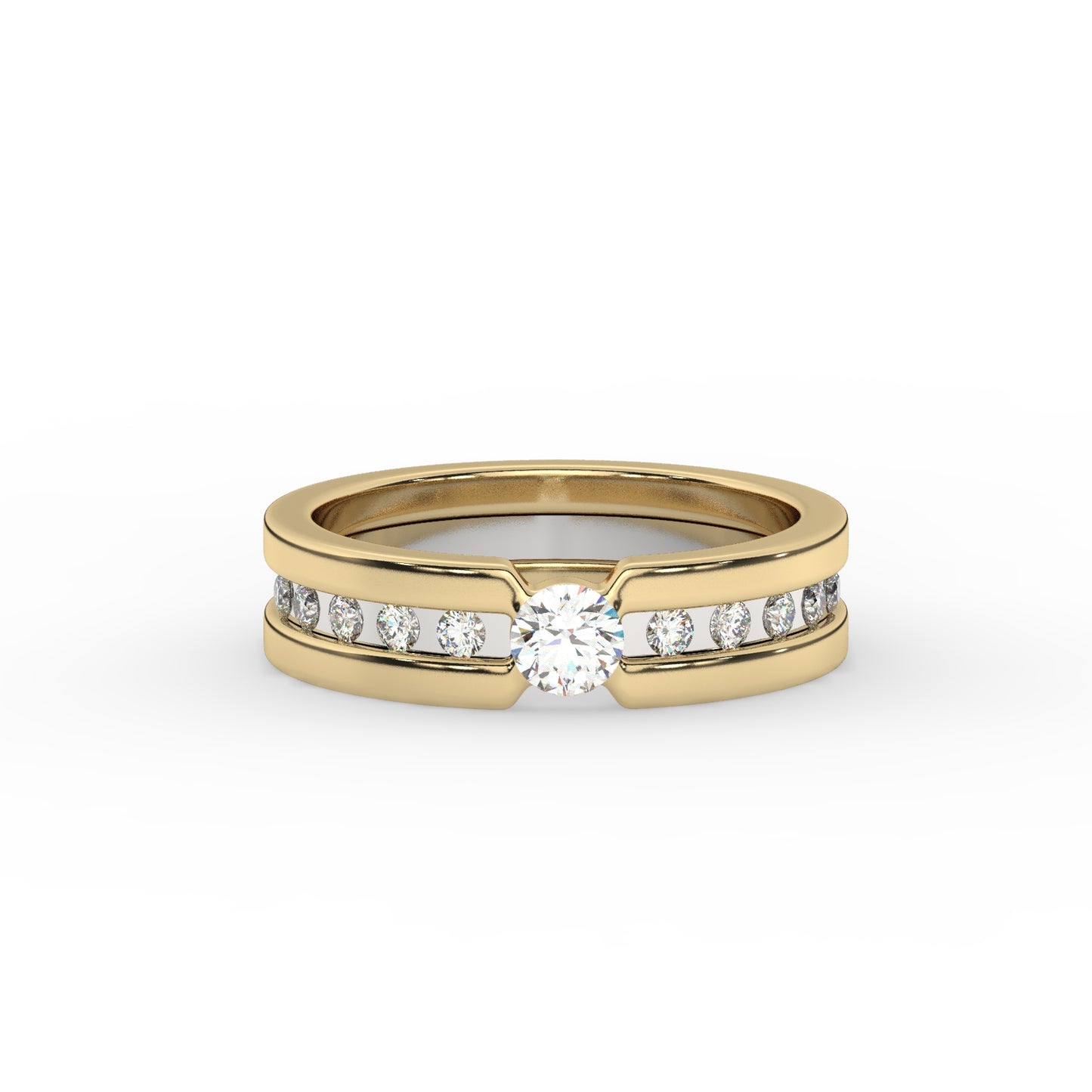 Sparkle Dual Tone Diamond Ring