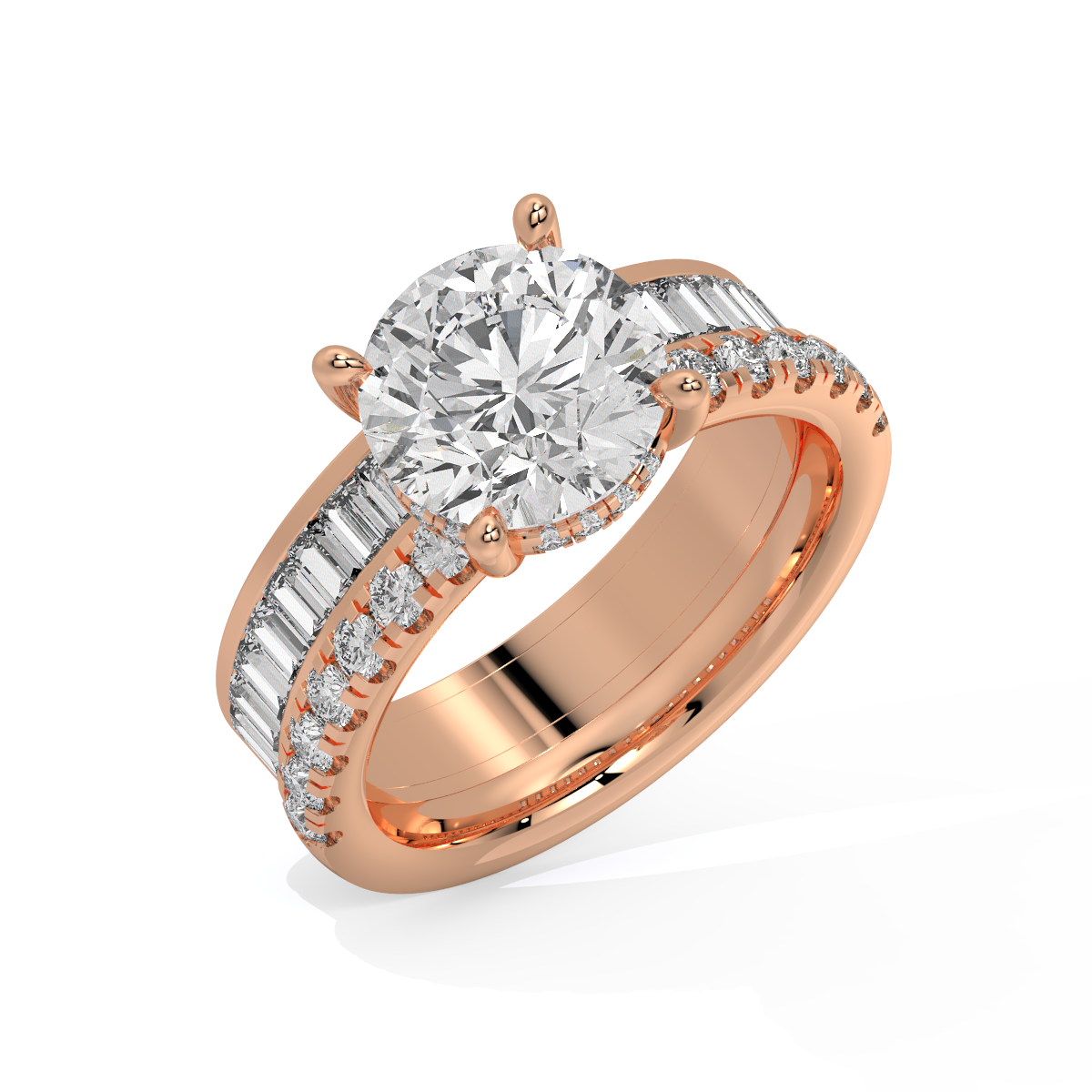 Crownlight Duo Bridal Bypass Ring