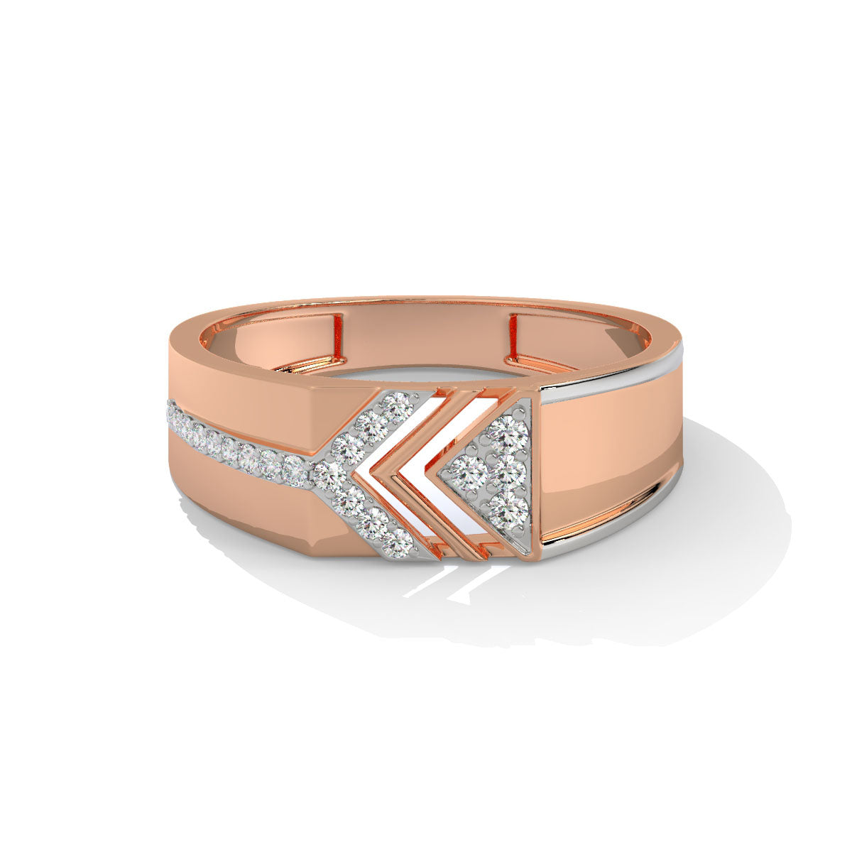 Regal Apex – Dual-Tone Men's Diamond Ring