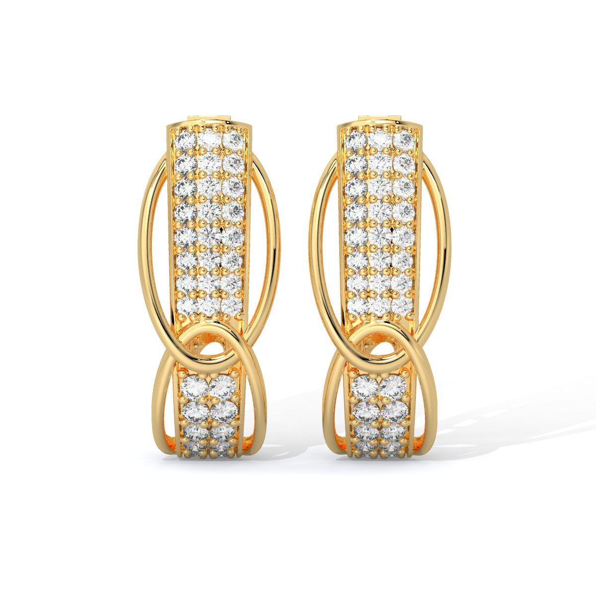 Timeless Twist Diamond Hoops
