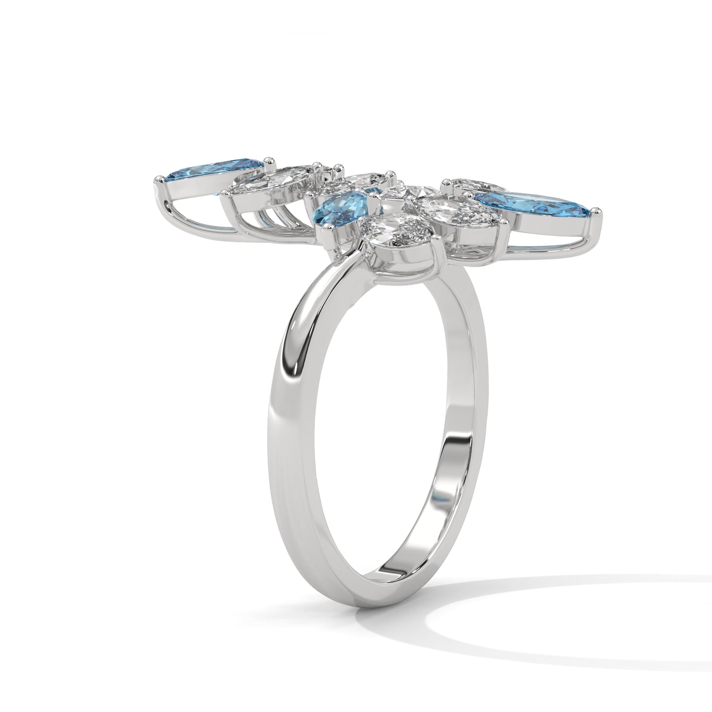 Frozen Feather Mirage Ring