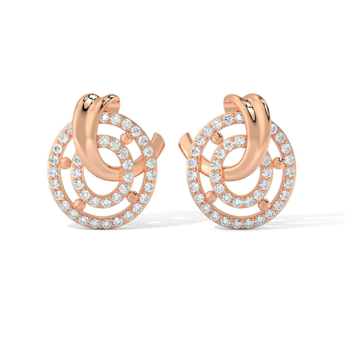 Whirling Grace Diamond Studs
