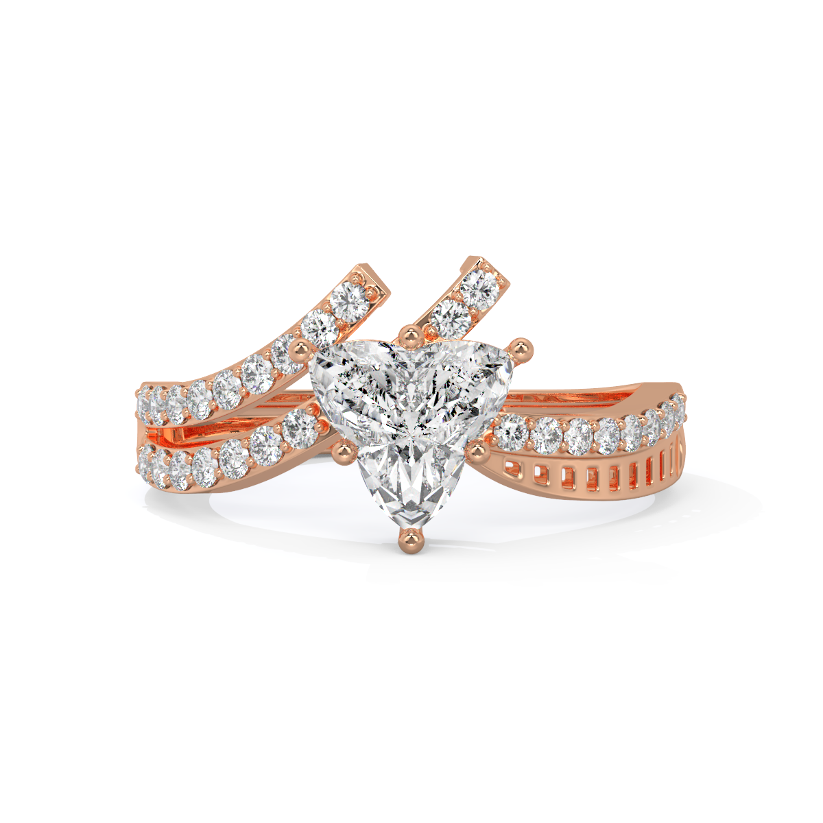 Lotus-Cut Diamond Ring