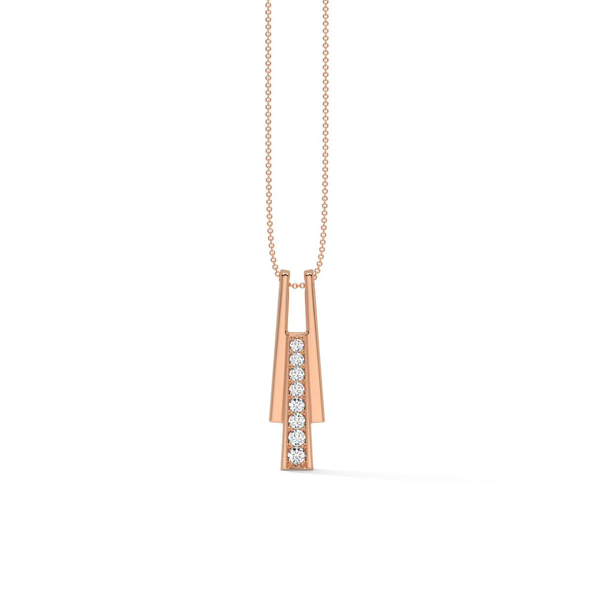 Sleek Elegance Diamond Bar Pendant