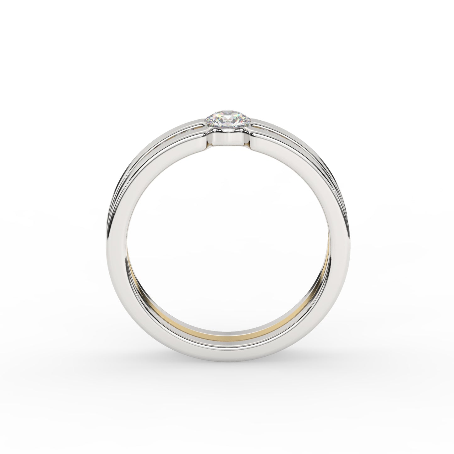 Sparkle Dual Tone Diamond Ring