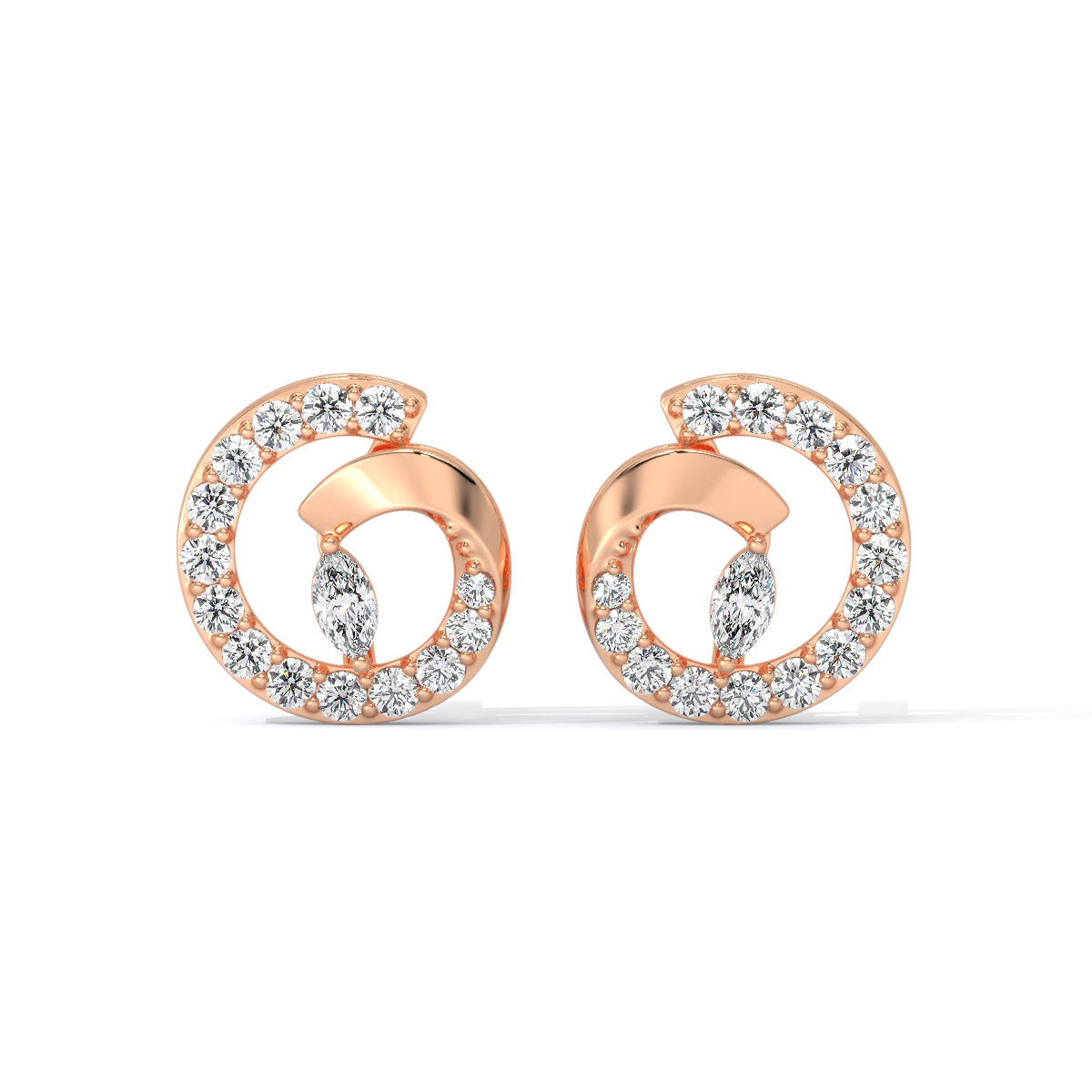 Seraphine Loop Sparkling Diamond Studs