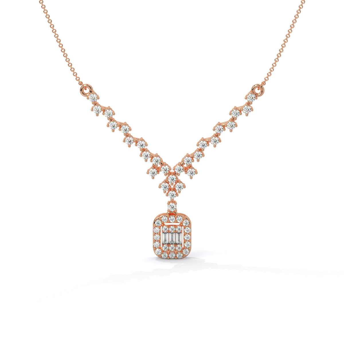 Exquisite Diamond Halo Pendant