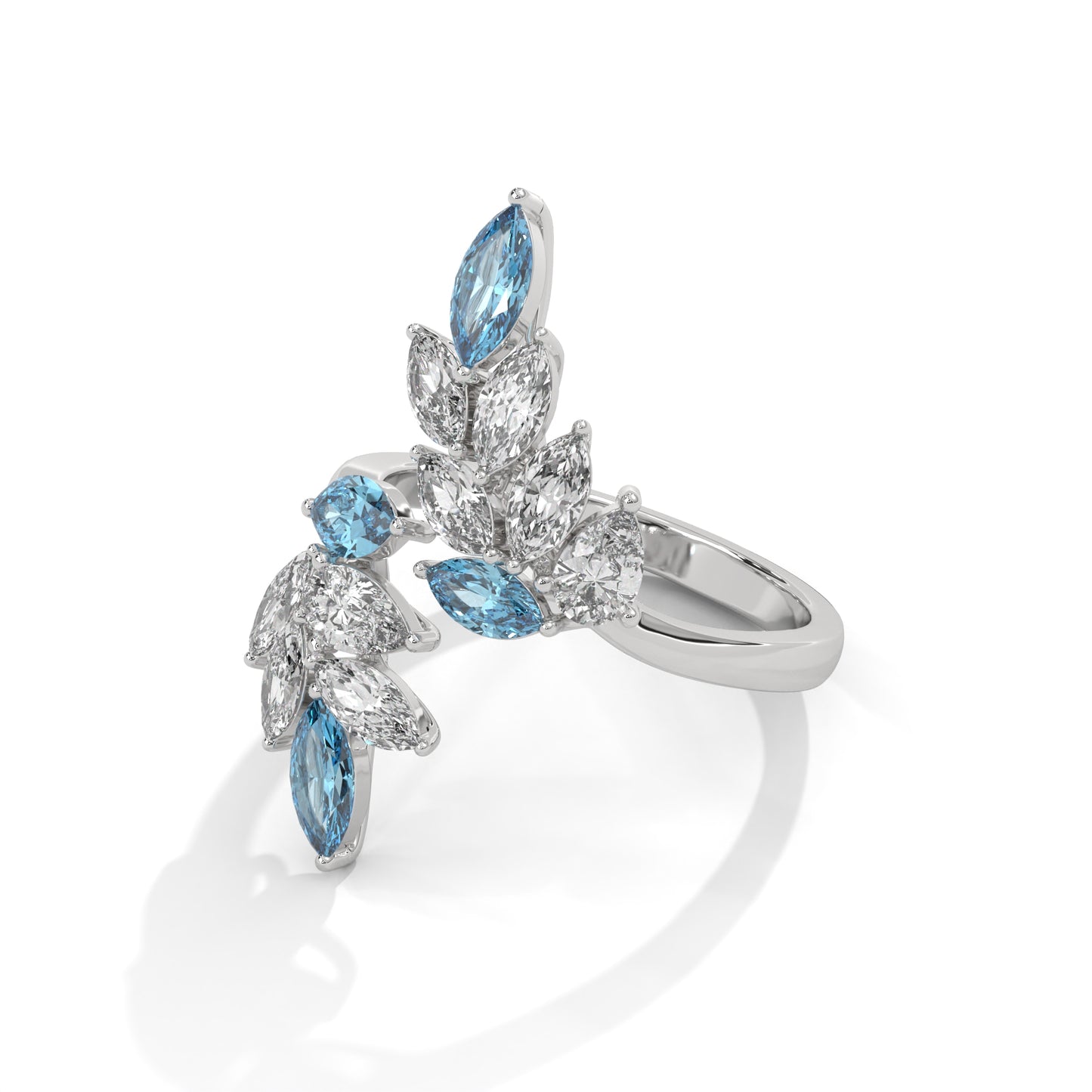 Frozen Feather Mirage Ring