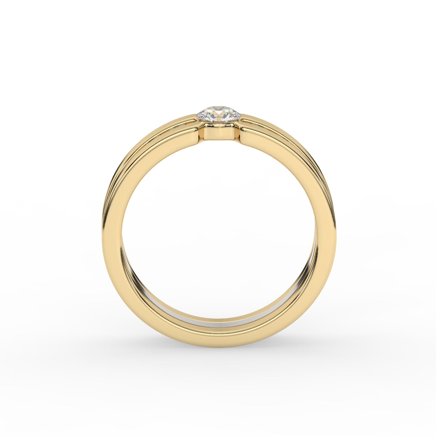 Sparkle Dual Tone Diamond Ring