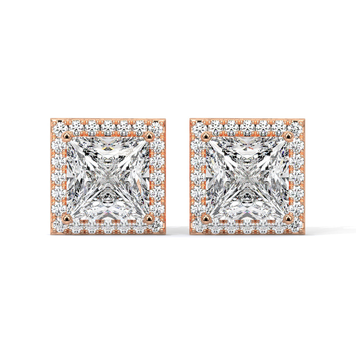 Crown Edge Diamond Studs