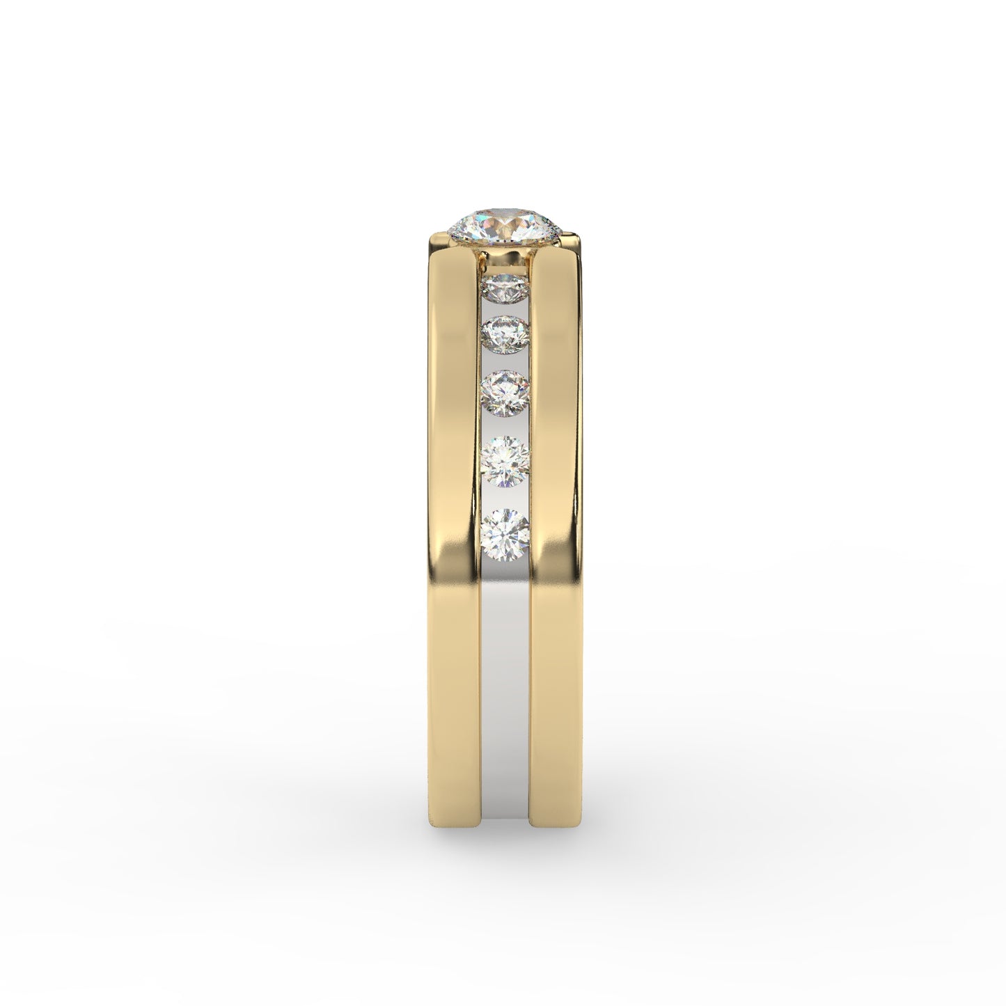 Sparkle Dual Tone Diamond Ring
