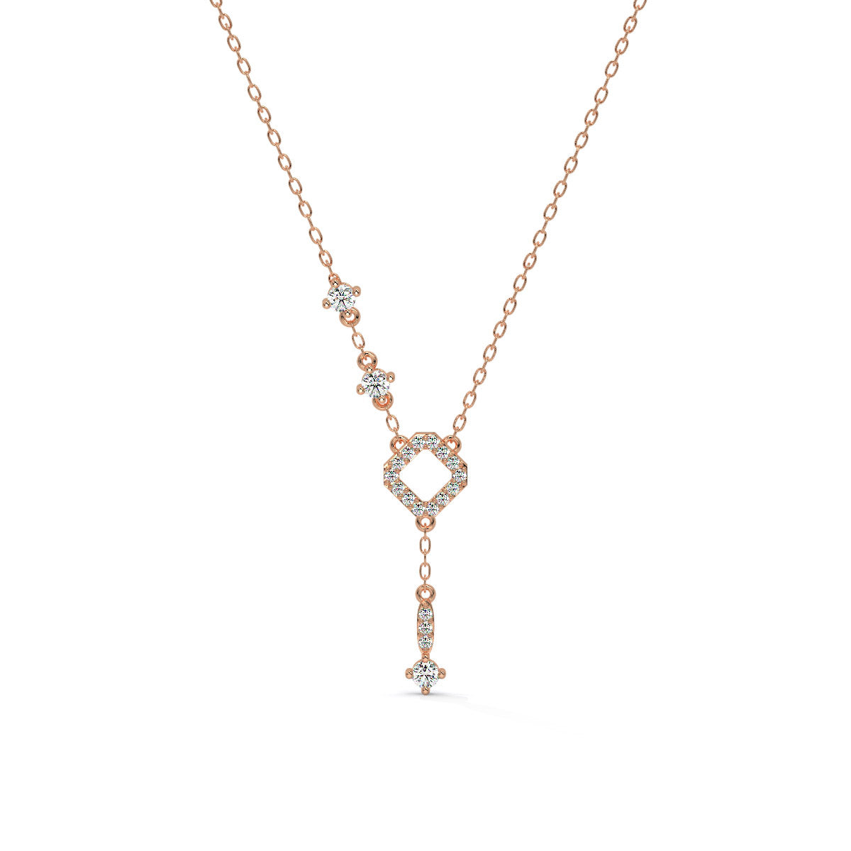 Stellar Prism Diamond Cascade Pendant