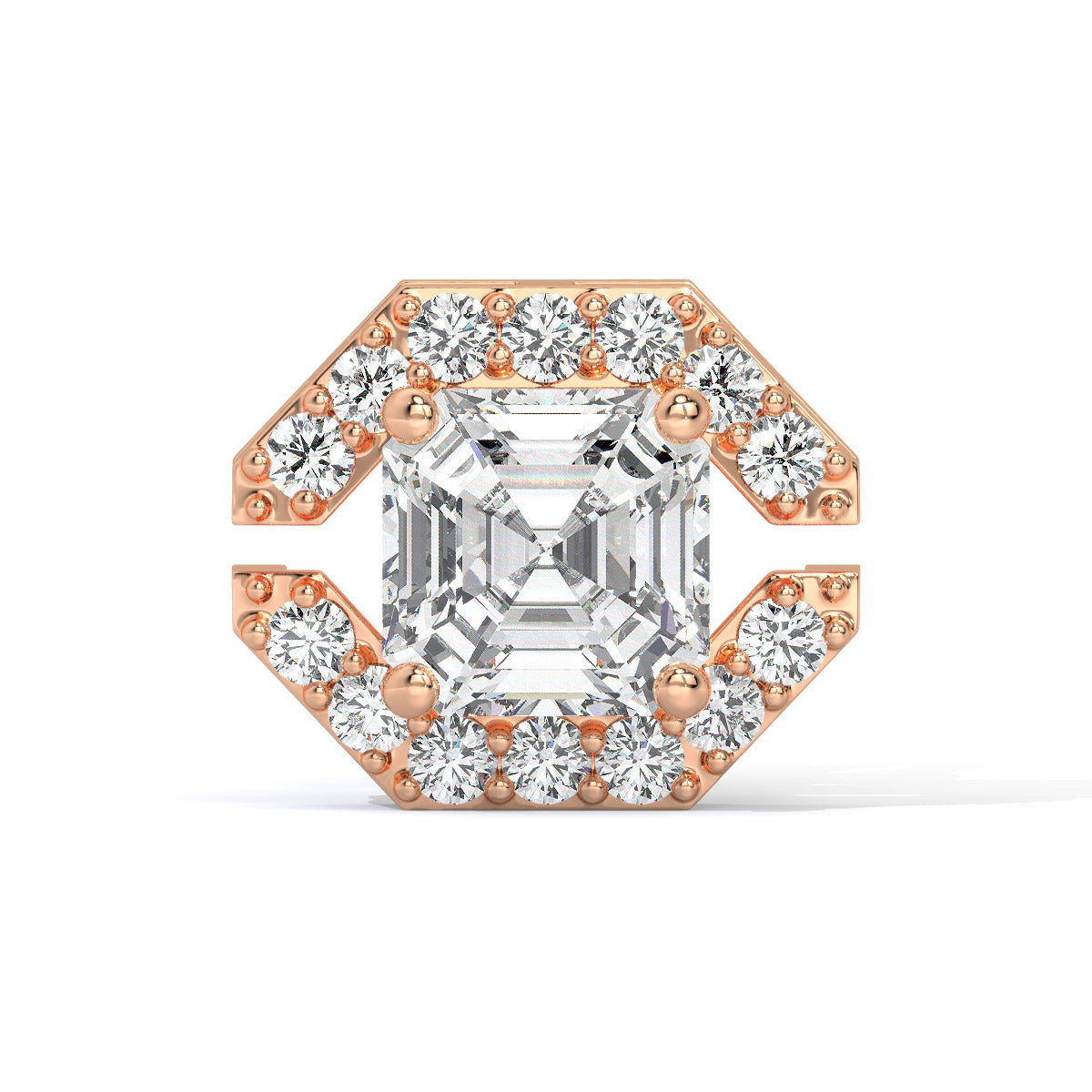 Glintara Edge Men's Diamond Stud