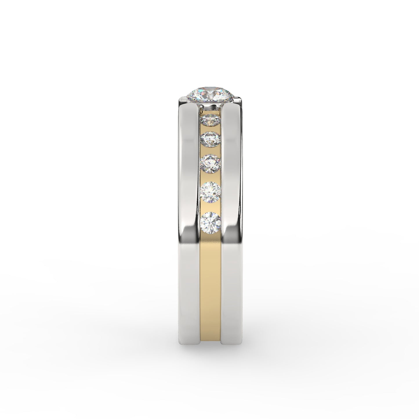 Sparkle Dual Tone Diamond Ring