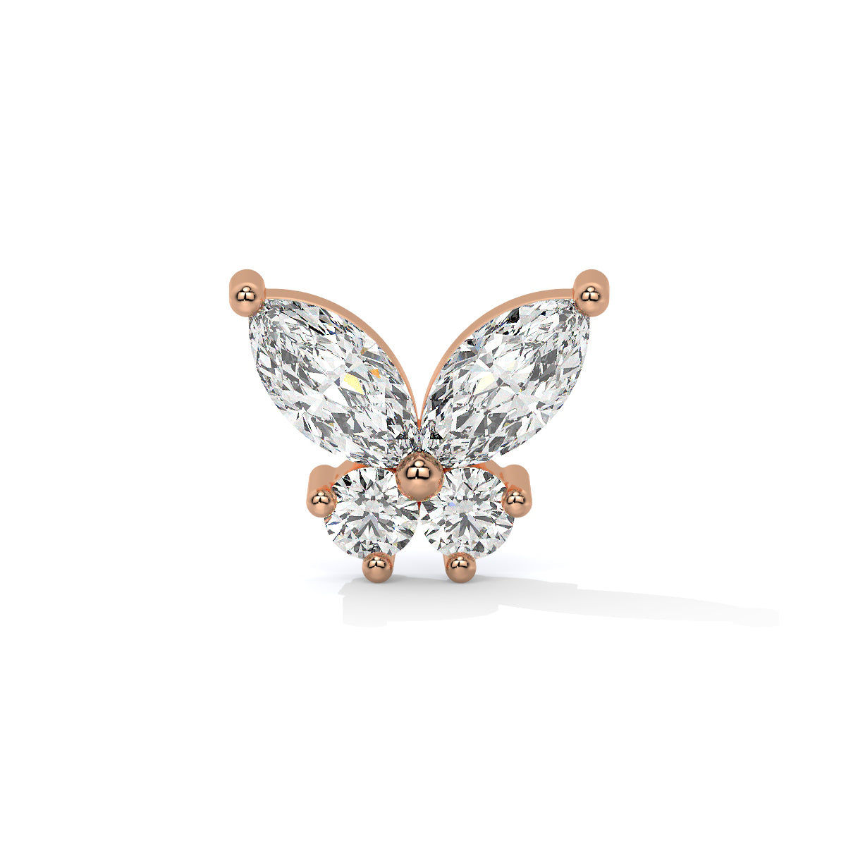 Butterfly Bliss Diamond Nose Pin