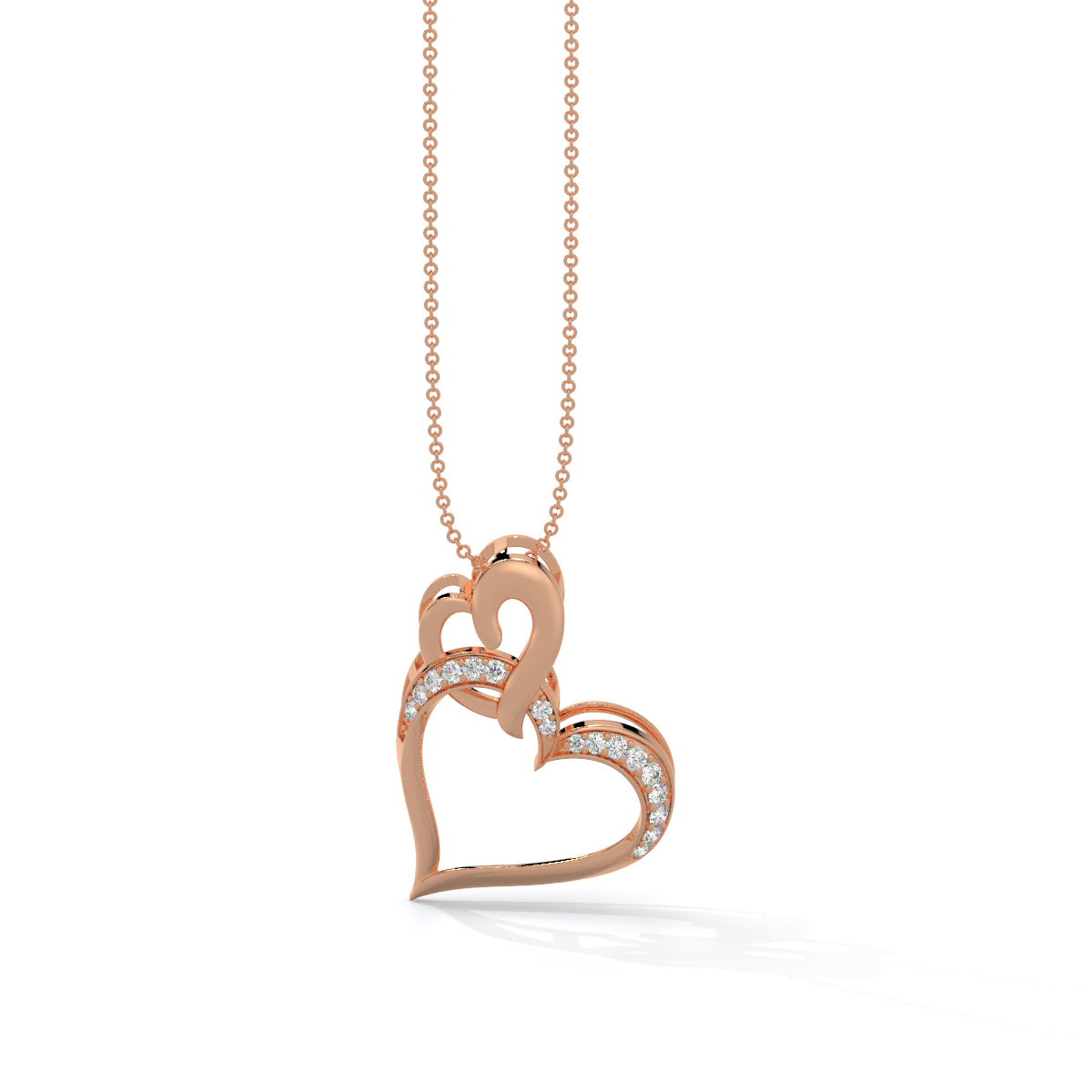 Elegant Heart Diamond Pendant